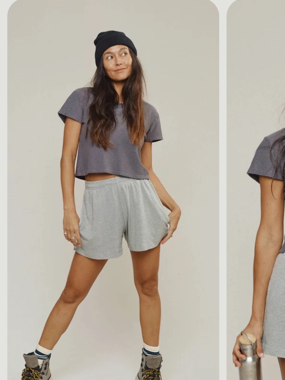 Jungmaven Heathered grey sun short